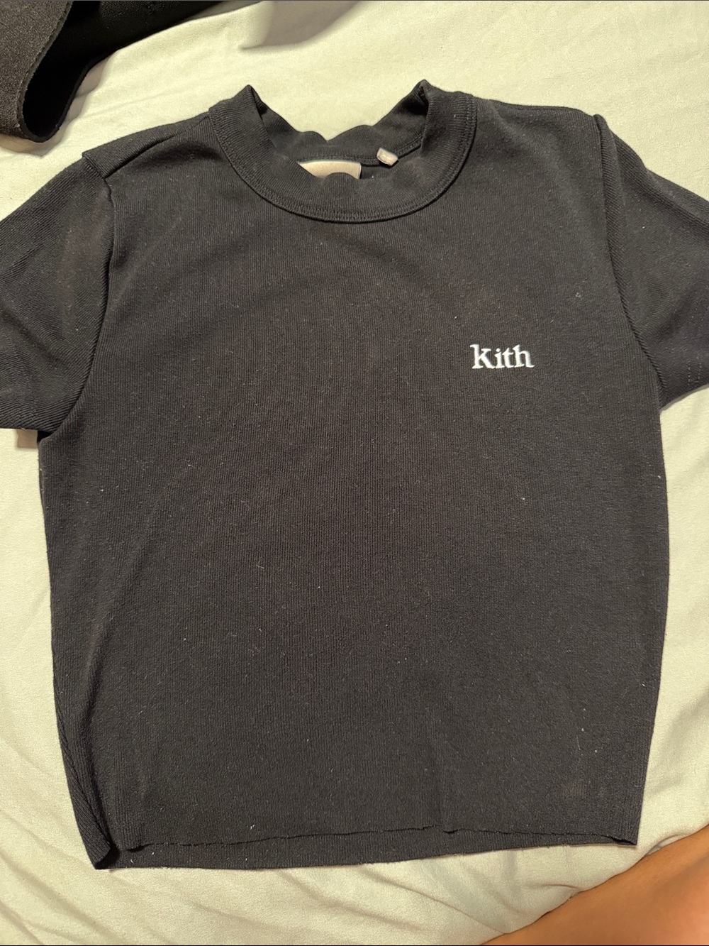 Kith Black Short-Sleeve Kids Tee with White Logo